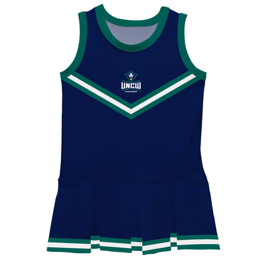 University of North Carolina Seahawks UNCW Vive La Fete Game Day Navy Sleeveless Cheerleader Dress