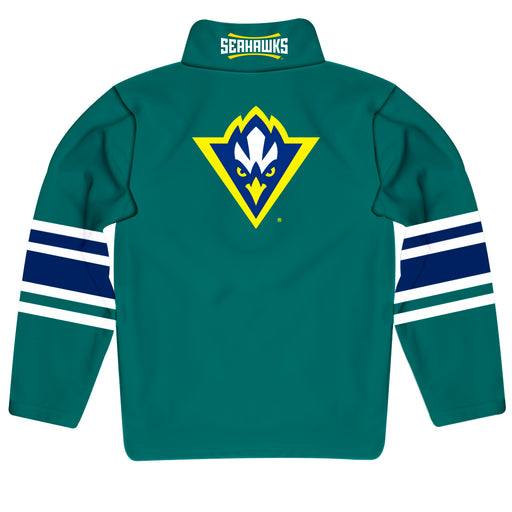 UNC Wilmington Seahawks UNCW Vive La Fete Game Day Teal Quarter Zip Pullover Stripes on Sleeves - Vive La Fête - Online Apparel Store