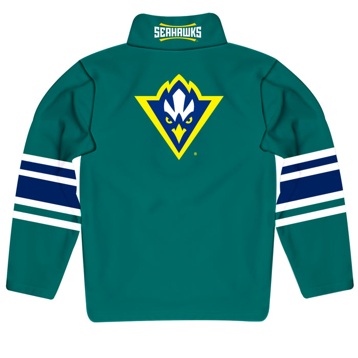 UNC Wilmington Seahawks UNCW Vive La Fete Game Day Teal Quarter Zip Pullover Stripes on Sleeves - Vive La Fête - Online Apparel Store