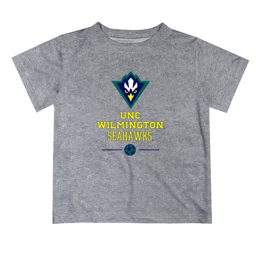 UNC Wilmington Seahawks UNCW Vive La Fete Soccer V1 Heather Gray Short Sleeve Tee Shirt