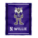 Northwestern University Wildcats Vive La Fete Kids Game Day Purple Plush Soft Minky Blanket 36 x 48 Mascot