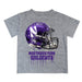 Northwestern University Original Dripping Football Helmet Purple T-Shirt by Vive La Fete