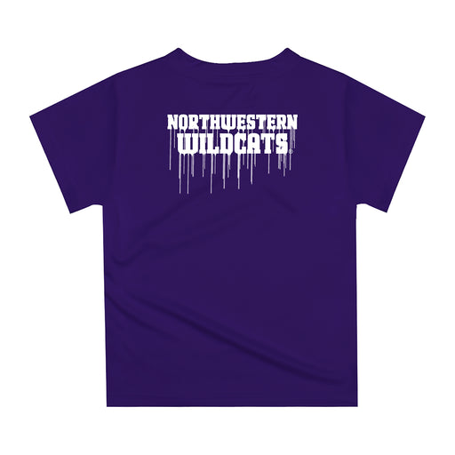 Northwestern University Wildcats Original Dripping Football Helmet T-Shirt by Vive La Fete - Vive La Fête - Online Apparel Store