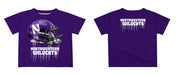 Northwestern University Wildcats Original Dripping Football Helmet T-Shirt by Vive La Fete - Vive La Fête - Online Apparel Store