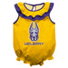 University at Albany Great Danes UALBANY Gold Sleeveless Ruffle Onesie Logo Bodysuit by Vive La Fete