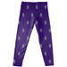 UALBANY Great Danes Vive La Fete Girls Game Day All Over Logo Elastic Waist Classic Play Purple Leggings Tights