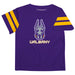 Rochester Yellowjackets Vive La Fete Boys Game Day Blue Short Sleeve Tee with Stripes on Sleeves