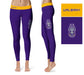 UAlbany Albany Great Danes Vive La Fete Game Day Collegiate Logo on Thigh Purple Women Yoga Leggings 2.5 Waist Tights - Vive La Fête - Online Apparel Store