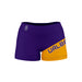 UAlbany Albany Great Danes Vive La Fete Game Day Collegiate Leg Color Block Women Purple Gold Optimum Yoga Short