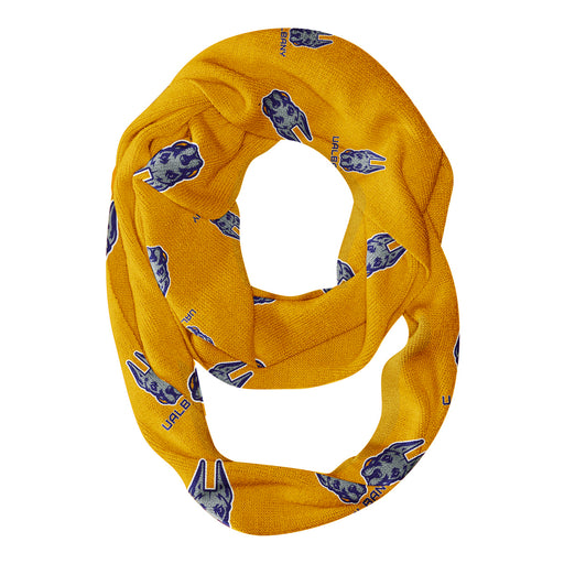 UALBANY Great Danes Vive La Fete Repeat Logo Game Day Collegiate Women Light Weight Ultra Soft Infinity Scarf