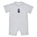University at Albany Great Danes UALBANY Embroidered White Knit Short Sleeve Boys Romper