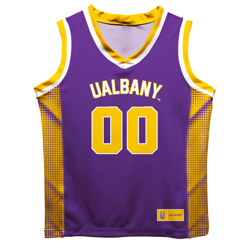 University at Albany Great Danes UALBANY  Vive La Fete Game Day Purple Boys Fashion Basketball Top