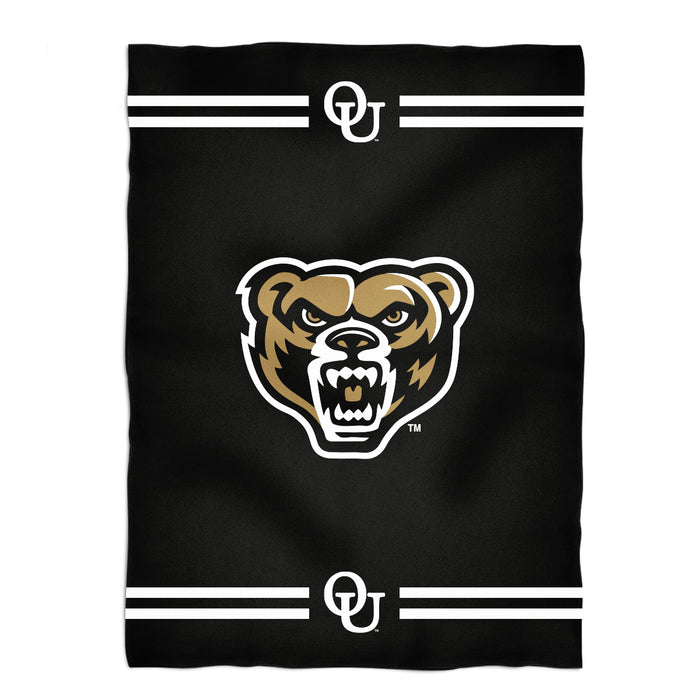 Oakland University Golden Grizzlies Blanket Black - Vive La Fête - Online Apparel Store