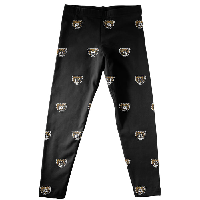 Oakland University Golden Grizzlies Leggings Black All Over Logo - Vive La Fête - Online Apparel Store
