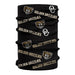 Oakland University Golden Grizzlies Neck Gaiter Black All Over Logo - Vive La Fête - Online Apparel Store