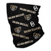 Oakland University Golden Grizzlies Neck Gaiter Black All Over Logo - Vive La Fête - Online Apparel Store