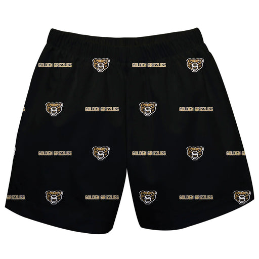 Oakland University Golden Grizzlies Short Black All Over Logo - Vive La Fête - Online Apparel Store