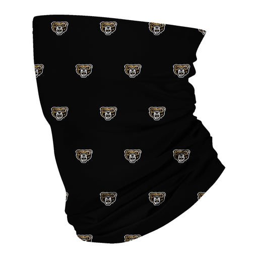 Oakland Golden Grizzlies All Over Logo Game Day  Collegiate Face Cover Soft 4-Way Stretch Two Ply Neck Gaiter - Vive La Fête - Online Apparel Store