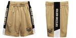 Oakland Golden Grizzlies Vive La Fete Game Day Gold Stripes Boys Solid Black Athletic Mesh Short - Vive La Fête - Online Apparel Store