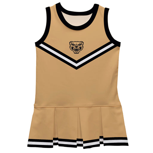 Oakland Golden Grizzlies Vive La Fete Game Day Gold Sleeveless Cheerleader Dress