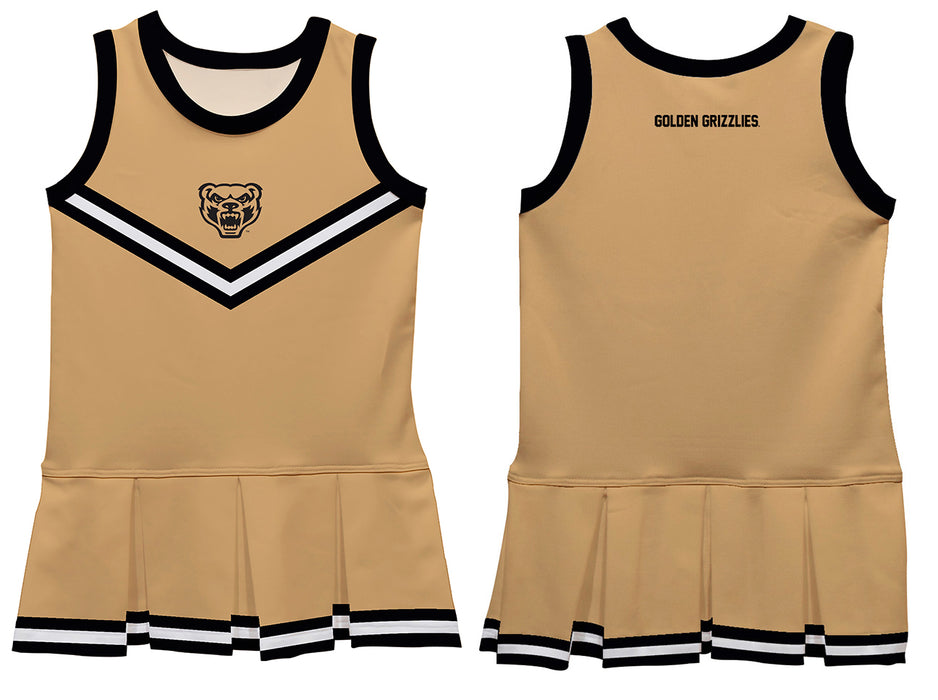 Oakland Golden Grizzlies Vive La Fete Game Day Gold Sleeveless Cheerleader Dress - Vive La Fête - Online Apparel Store