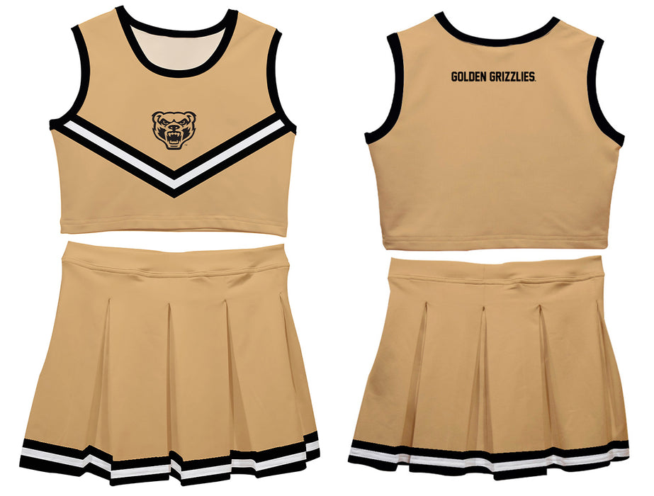 Oakland Golden Grizzlies Vive La Fete Game Day Gold Sleeveless Cheerleader Set - Vive La Fête - Online Apparel Store