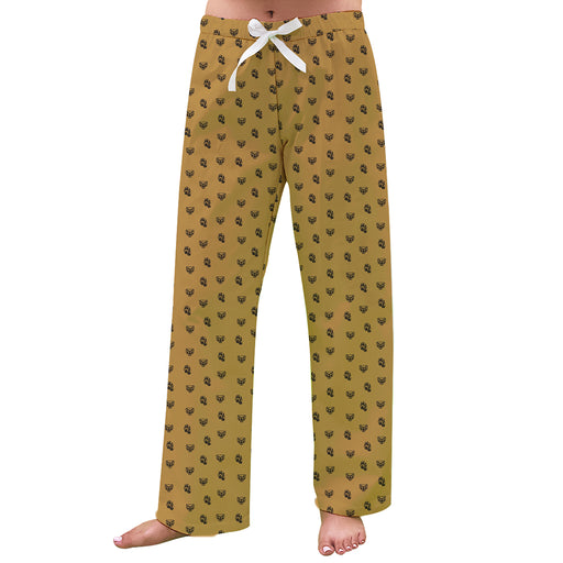 Oakland Golden Grizzlies Vive La Fete Game Day All Over Logo Women Gold Lounge Pants