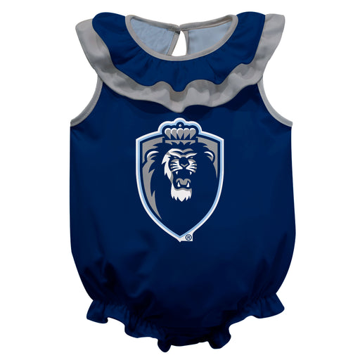 ODU Monarchs Blue Sleeveless Ruffle Onesie Logo Bodysuit by Vive La Fete