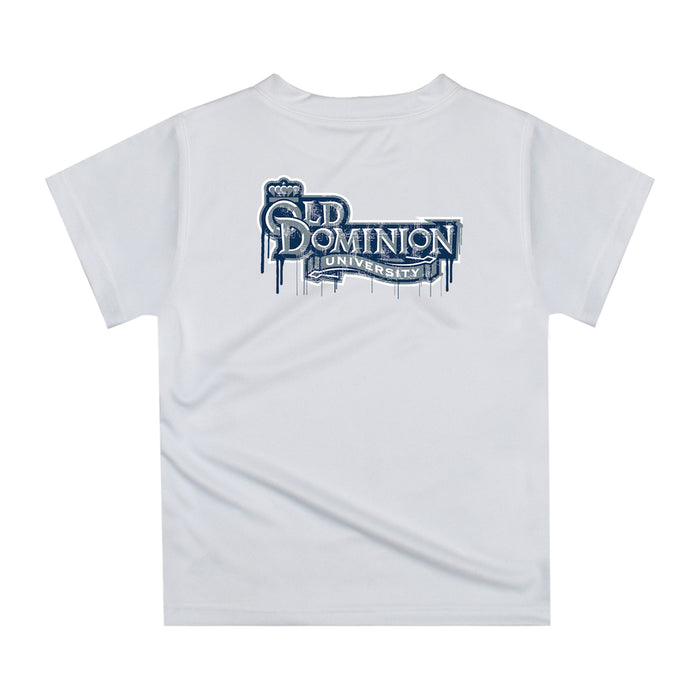 Old Dominion Monarchs Original Dripping Football Helmet White T-Shirt by Vive La Fete - Vive La Fête - Online Apparel Store