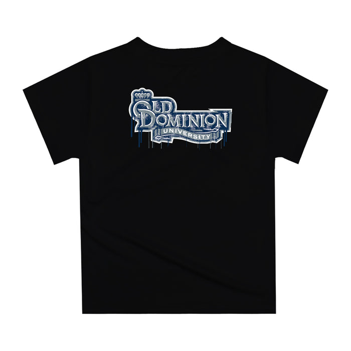 Old Dominion Monarchs Original Dripping Football Helmet Black T-Shirt by Vive La Fete - Vive La Fête - Online Apparel Store