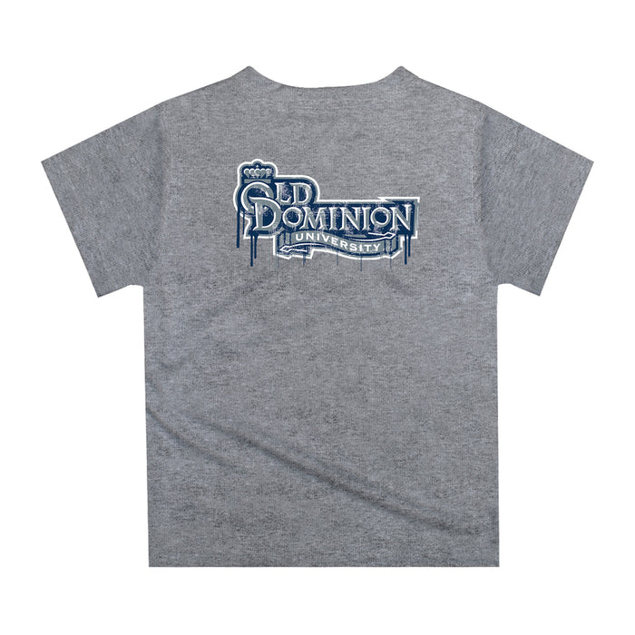 Old Dominion Monarchs Original Dripping Football Helmet Heather Gray T-Shirt by Vive La Fete - Vive La Fête - Online Apparel Store