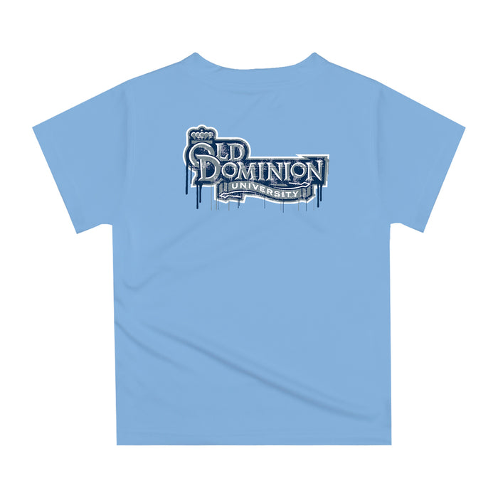 Old Dominion Monarchs Original Dripping Football Helmet Blue T-Shirt by Vive La Fete - Vive La Fête - Online Apparel Store