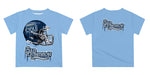 Old Dominion Monarchs Original Dripping Football Helmet Blue T-Shirt by Vive La Fete - Vive La Fête - Online Apparel Store