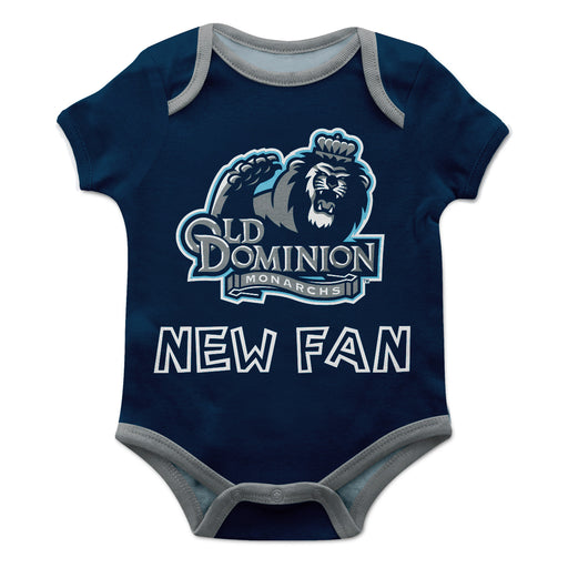 Old Dominion Monarchs Vive La Fete Infant Game Day Navy Short Sleeve Onesie New Fan Logo and Mascot Bodysuit - Vive La Fête - Online Apparel Store