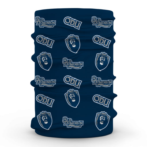 Old Dominion Monarchs Neck Gaiter All Over Logo Navy - Vive La Fête - Online Apparel Store