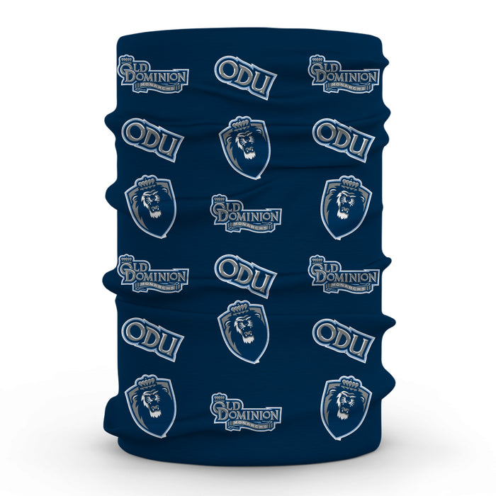 Old Dominion Monarchs Neck Gaiter All Over Logo Navy - Vive La Fête - Online Apparel Store