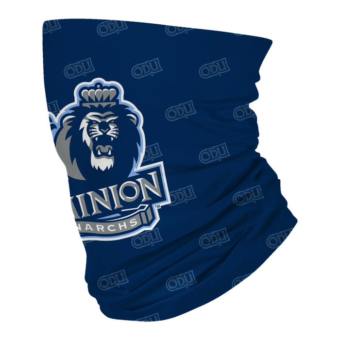 Ole Dominion Monarchs Neck Gaiter Navy all Over Logo - Vive La Fête - Online Apparel Store