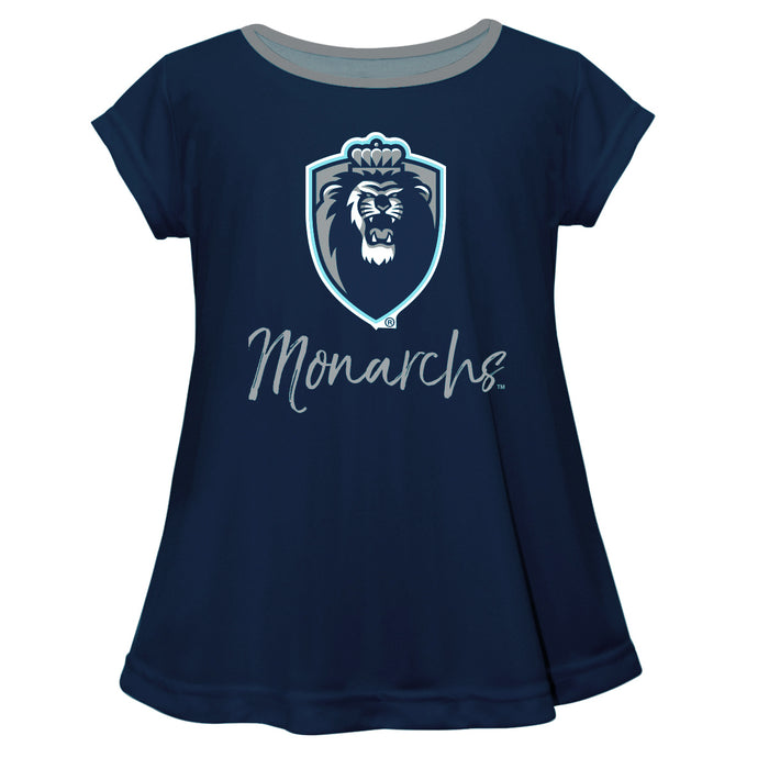 Old Dominion Monarchs Vive La Fete Girls Game Day Short Sleeve Navy Top with School Mascot and Name - Vive La Fête - Online Apparel Store
