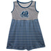 Old Dominion Monarchs Vive La Fete Girls Game Day Sleeveless Tank Dress Solid Gray Logo Stripes on Skirt