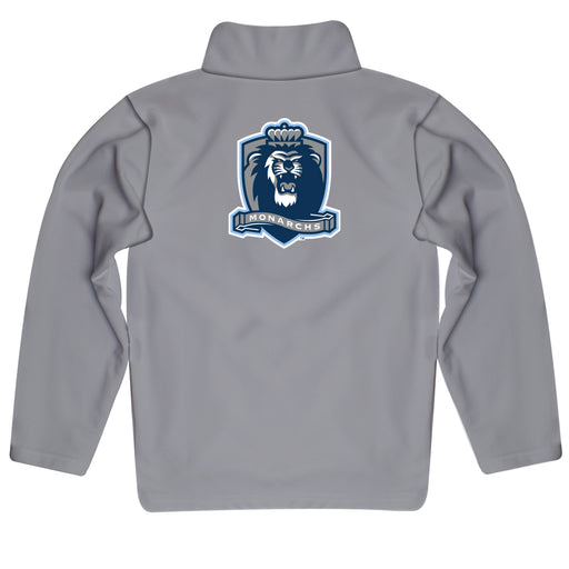 Old Dominion Monarchs Vive La Fete Game Day Solid Gray Quarter Zip Pullover Sleeves - Vive La Fête - Online Apparel Store