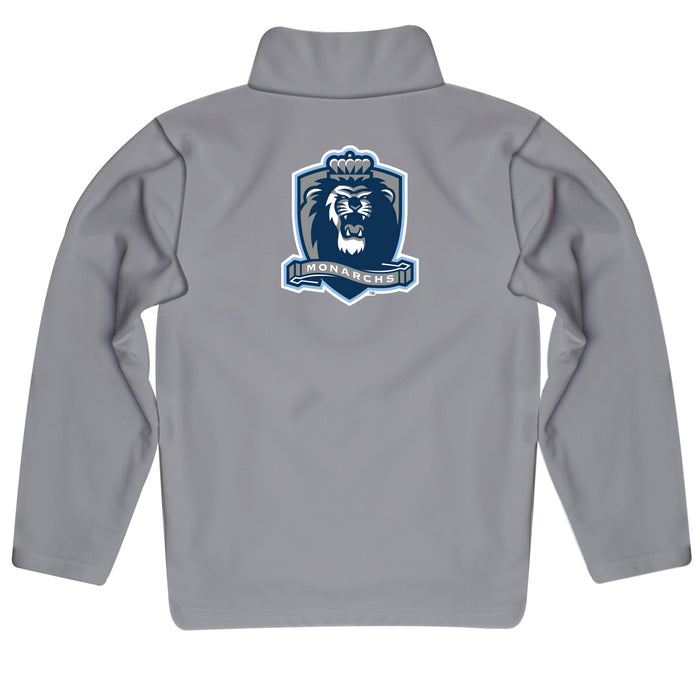 Old Dominion Monarchs Vive La Fete Game Day Solid Gray Quarter Zip Pullover Sleeves - Vive La Fête - Online Apparel Store