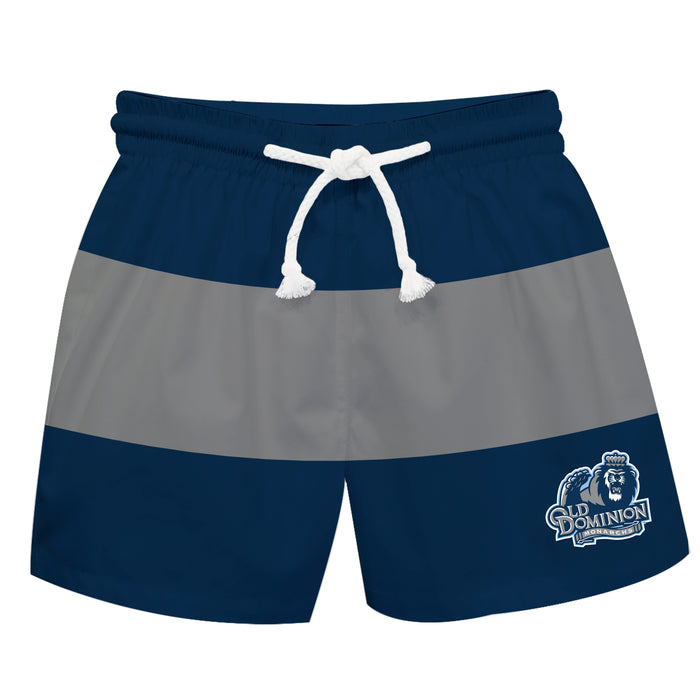 Old Dominion Monarchs Vive La Fete Blue Gray Stripes Swimtrunks V2