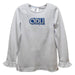 Old Dominion Monarchs Embroidered White Knit Long Sleeve Girls Blouse