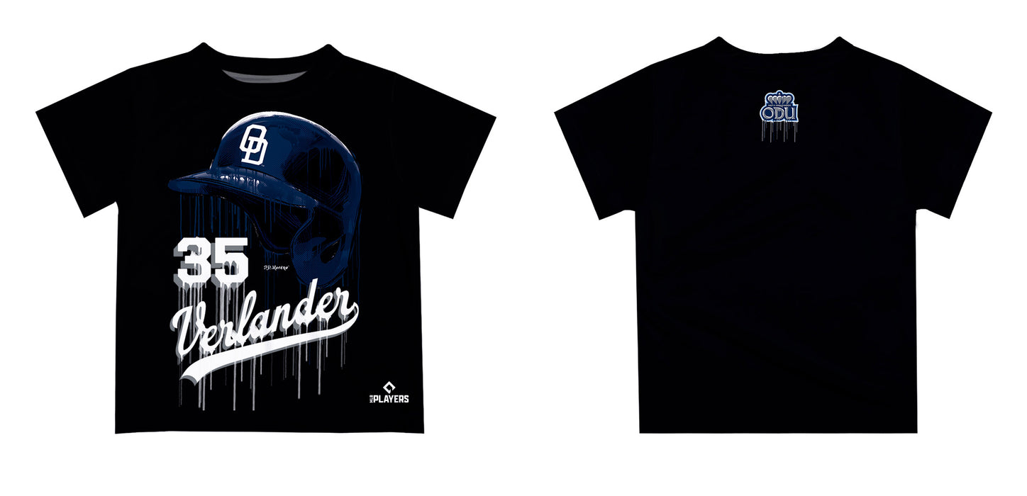 MLB Players Association Justin Verlander Old Dominion Monarch MLBPA Officially Licensed by Vive La Fete Dripping T-Shirt - Vive La Fête - Online Apparel Store