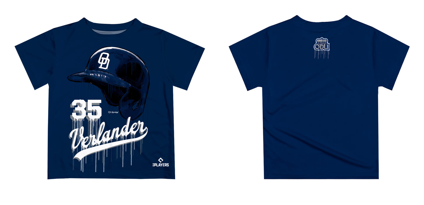 MLB Players Association Justin Verlander Old Dominion Monarch MLBPA Officially Licensed by Vive La Fete Dripping T-Shirt - Vive La Fête - Online Apparel Store