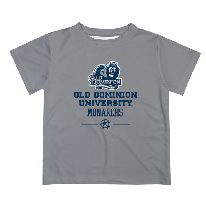Old Dominion Monarchs Vive La Fete Soccer V1 Gray Short Sleeve Tee Shirt