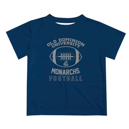 Old Dominion Monarchs Vive La Fete Football V2 Blue Short Sleeve Tee Shirt