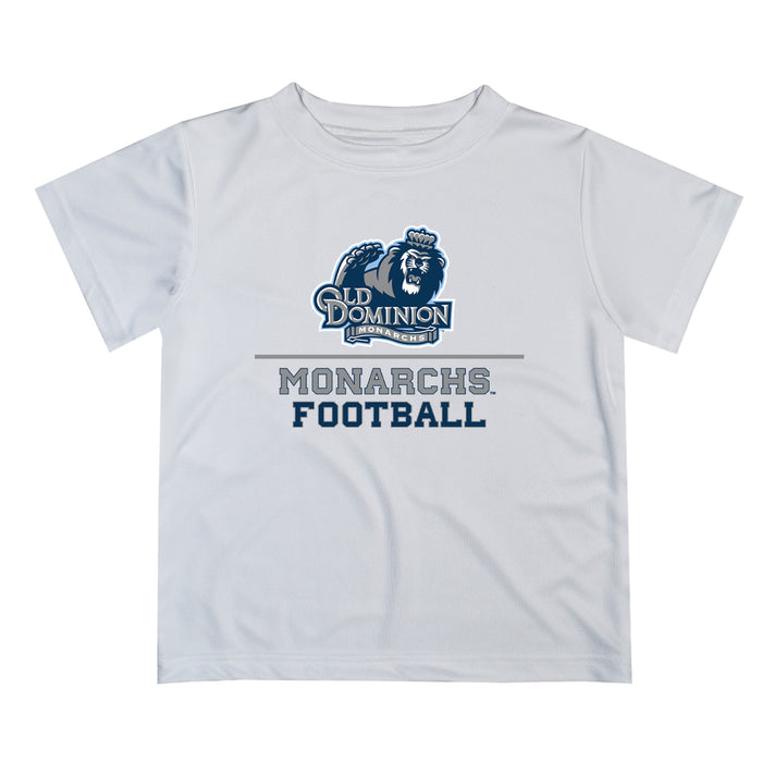 Old Dominion Monarchs Vive La Fete Football V1 White Short Sleeve Tee Shirt