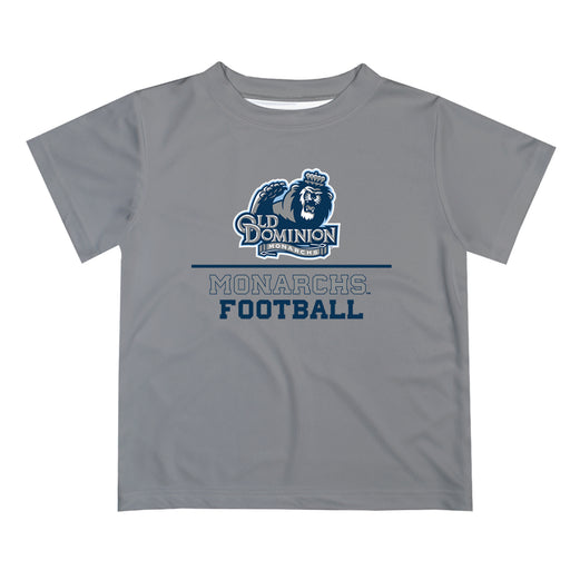 Old Dominion Monarchs Vive La Fete Football V1 Gray Short Sleeve Tee Shirt