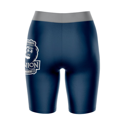 Old Dominion Monarchs Vive La Fete Game Day Logo on Thigh and Waistband Blue and Gray Women Bike Short 9 Inseam - Vive La Fête - Online Apparel Store